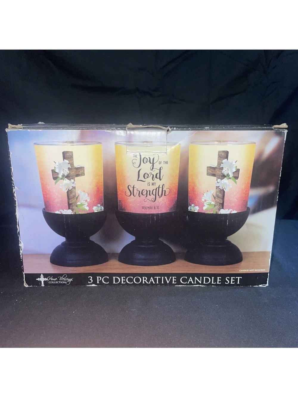 Home Blessings Collection 3 Pc Decorative Candle Set